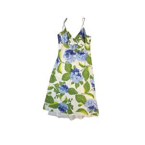 Helen Wang Floral Slip Dress Women Size 4 Hydrangea